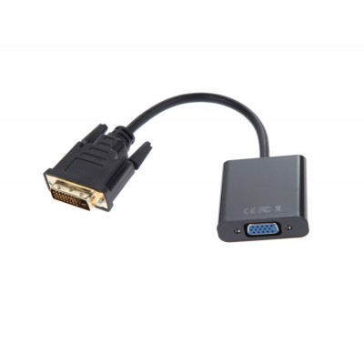 Купить ᐈ Кривой Рог ᐈ Низкая цена ᐈ Переходник Atcom DVI - VGA (M/F), Dual Link, 0.1 м, Black (9214)