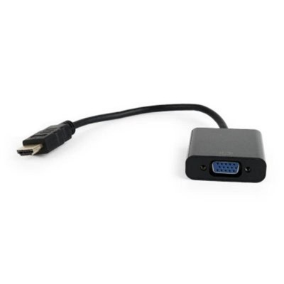 Купить ᐈ Кривой Рог ᐈ Низкая цена ᐈ Адаптер Cablexpert HDMI - VGA V 1.4 (M/F), 0.15 м, черный (A-HDMI-VGA-04) блистер