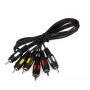 Купить ᐈ Кривой Рог ᐈ Низкая цена ᐈ Аудио-кабель Atcom 3хRCA - 3хRCA (M/M), 0.8 м, черный (10808) пакет 