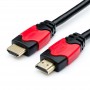 Купить ᐈ Кривой Рог ᐈ Низкая цена ᐈ Кабель Atcom HDMI - HDMI V 2.0 (M/M), 4K, 1 м, черный/красный (24941) пакет 