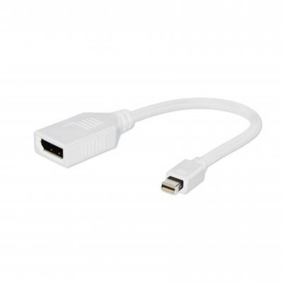 Купить ᐈ Кривой Рог ᐈ Низкая цена ᐈ Адаптер Cablexpert mini DisplayPort - DisplayPort (M/F), 0.1 м, White (A-mDPM-DPF-001-W)