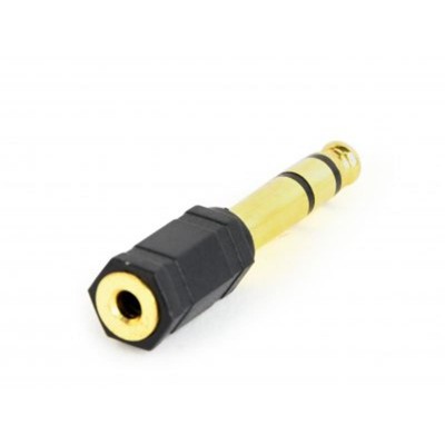 Купить ᐈ Кривой Рог ᐈ Низкая цена ᐈ Адаптер Cablexpert 6.35 мм - 3.5 мм (M/F), черный (A-6.35M-3.5F)