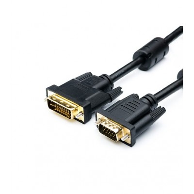 Купить ᐈ Кривой Рог ᐈ Низкая цена ᐈ Кабель Atcom VGA - DVI (M/M), HD15M/DVI-I, 1.8 м, Black (16143)