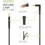 Купить ᐈ Кривой Рог ᐈ Низкая цена ᐈ Аудио-кабель Intaleo CBFLEXAL 3.5 мм - 3.5 мм (M/M), 1.2 м, L-type Black (1283126559594)
