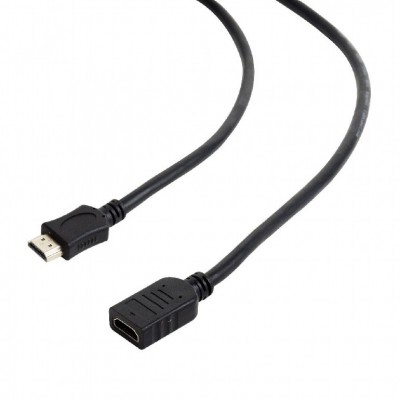 Купить ᐈ Кривой Рог ᐈ Низкая цена ᐈ Кабель Cablexpert HDMI - HDMI (M/F), удлинитель, 1.8 м, черный (CC-HDMI4X-6) пакет
