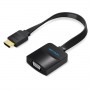 Купить ᐈ Кривой Рог ᐈ Низкая цена ᐈ Адаптер Vention Flat HDMI - VGA (M/F), со звуком и питанием, 0.15 м, черный (ACKBB)