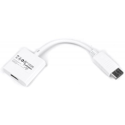 Купить ᐈ Кривой Рог ᐈ Низкая цена ᐈ Адаптер Cablexpert DisplayPort - HDMI (M/F), 0.1 м, White (A-DPM-HDMIF-002-W)