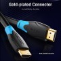Купить ᐈ Кривой Рог ᐈ Низкая цена ᐈ Кабель Vention HDMI - HDMI V 2.0 (M/M), 1.5 м, Black (AACBG)