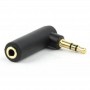 Купить ᐈ Кривой Рог ᐈ Низкая цена ᐈ Адаптер Cablexpert 3.5 мм - 3.5 мм (M/F), угловой, черный (A-3.5M-3.5FL)