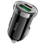 Купить ᐈ Кривой Рог ᐈ Низкая цена ᐈ Автомобильное зарядное устройство Hoco Z44 Leading (1USB 3A QC3.0 + PD 1Type-C 20W) Black (