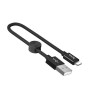 Купить ᐈ Кривой Рог ᐈ Низкая цена ᐈ Кабель Hoco X35 USB - Lightning, 0.25м, Black (X35LB0.25)