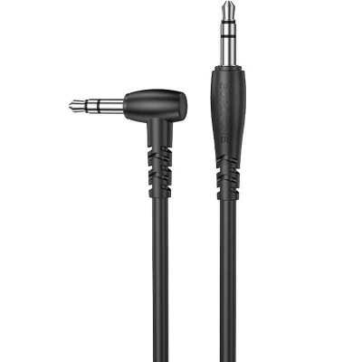 Купить ᐈ Кривой Рог ᐈ Низкая цена ᐈ Аудио-кабель Borofone BL10 3.5 мм - 3.5 мм (M/M), 2 м, черный (BL10-2B)