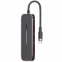 Купить ᐈ Кривой Рог ᐈ Низкая цена ᐈ Концентратор USB Type-C Usams US-SJ575 6in1 Multifunctional Black (SJ575HUB01)