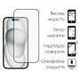 Купить ᐈ Кривой Рог ᐈ Низкая цена ᐈ Защитное стекло Dengos для Apple iPhone 15 Pro Max Black Full Glue (TGFG-321)