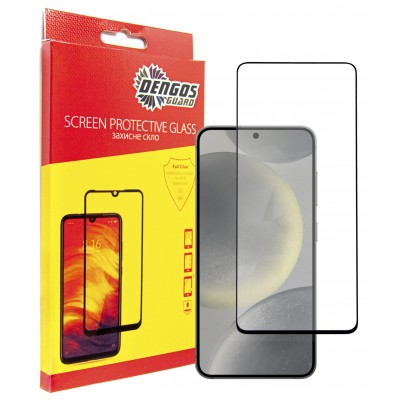 Купить ᐈ Кривой Рог ᐈ Низкая цена ᐈ Защитное стекло Dengos для Samsung Galaxy S24 SM-S921 Black Full Glue (TGFG-351)