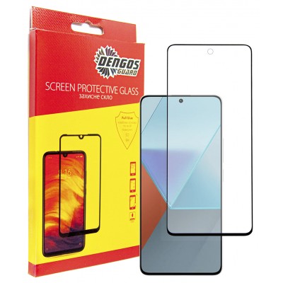 Купить ᐈ Кривой Рог ᐈ Низкая цена ᐈ Защитное стекло Dengos для Xiaomi Redmi Note 13 5G Black Full Glue (TGFG-328)