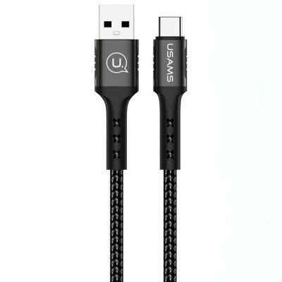 Купить ᐈ Кривой Рог ᐈ Низкая цена ᐈ Кабель Usams US-SJ289 USB - USB Type-C, 1.2 м, Black (SJ289USB01)