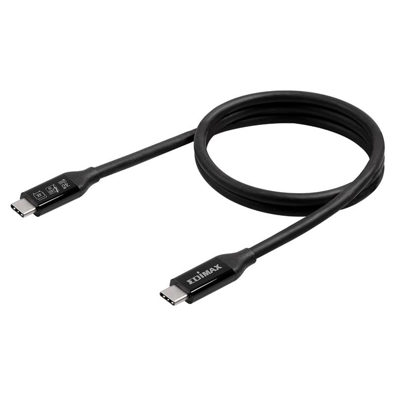 Купить ᐈ Кривой Рог ᐈ Низкая цена ᐈ Кабель Edimax UC4 USB Type-C - USB Type-C (M/M), Thunderbolt 3, 0.5 м, Black (UC4-005TB)