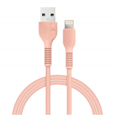 Купить ᐈ Кривой Рог ᐈ Низкая цена ᐈ Кабель ACCLAB AL-CBCOLOR-L1PH USB - Lightning (M/M), 1.2 м, Peach (1283126518201)