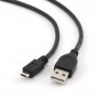 Купить ᐈ Кривой Рог ᐈ Низкая цена ᐈ Кабель Cablexpert USB - micro USB V 2.0 (M/M), 3 м, Black (CCP-mUSB2-AMBM-10)