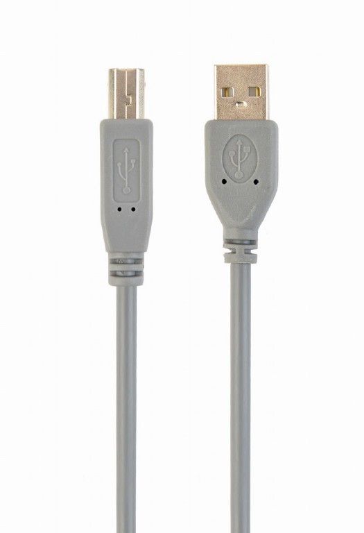 Купить ᐈ Кривой Рог ᐈ Низкая цена ᐈ Кабель Cablexpert USB -  USB Type-B V 2.0 (M/M), 1.8 м, серый (CCP-USB2-AMBM-6G)