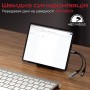 Купить ᐈ Кривой Рог ᐈ Низкая цена ᐈ Адаптер Promate Link-i Lightning - USB + USB Type-C (M/F), 0.16 м, Black (otglink-i.black)  