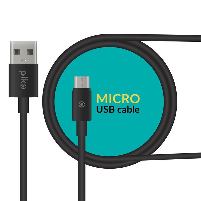 Купить ᐈ Кривой Рог ᐈ Низкая цена ᐈ Кабель Piko CB-UM12 USB - micro USB (M/M), 2 м, Black (1283126493881)