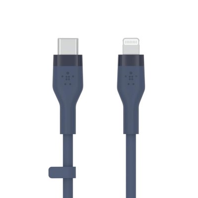 Купить ᐈ Кривой Рог ᐈ Низкая цена ᐈ Кабель Belkin BoostCharge Flex USB Type-C - Lightning, 2 м, Blue (CAA009bt2MBL) OEM