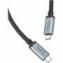 Купить ᐈ Кривой Рог ᐈ Низкая цена ᐈ Кабель Hoco US05 USB Type-C - USB Type-C (40Gbps), USB4, 100W, 2 м, Black (US052B)