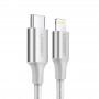 Купить ᐈ Кривой Рог ᐈ Низкая цена ᐈ Кабель Ugreen US304 USB Type-C - Lightning (M/M), 2 м, Silver (70525)