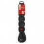 Купить ᐈ Кривой Рог ᐈ Низкая цена ᐈ Фильтр питания Emos (PC1425R) с выключателем, 4 розетки, 5м, Black
