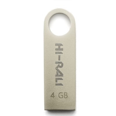 Купить ᐈ Кривой Рог ᐈ Низкая цена ᐈ Флеш-накопитель USB 4GB Hi-Rali Shuttle Series Silver (HI-4GBSHSL)