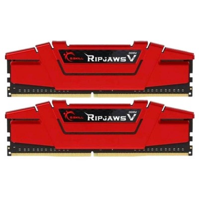Купить ᐈ Кривой Рог ᐈ Низкая цена ᐈ Модуль памяти DDR4 2x4GB/2666 G.Skill Ripjaws V Red (F4-2666C15D-8GVR)