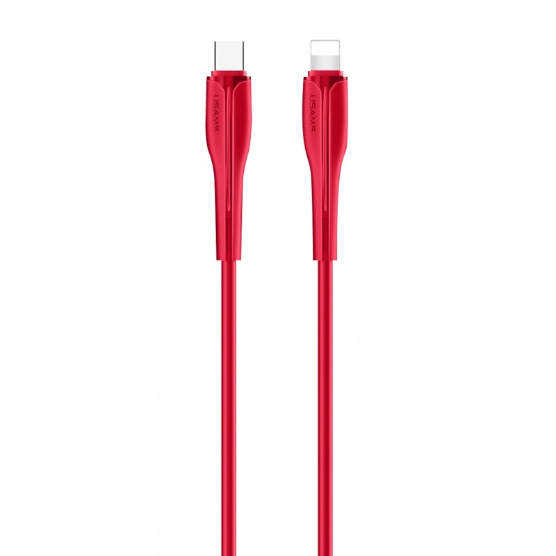 Купить ᐈ Кривой Рог ᐈ Низкая цена ᐈ Кабель Usams US-SJ405 USB Type-C - Lightning, 1 м, Red (SJ405USB03)