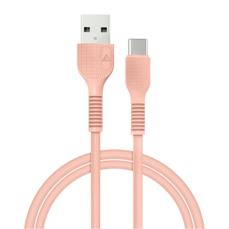 Купить ᐈ Кривой Рог ᐈ Низкая цена ᐈ Кабель ACCLAB AL-CBCOLOR-T1PH USB - USB Type-C (M/M), 1.2 м, Peach (1283126518263)