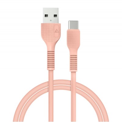 Купить ᐈ Кривой Рог ᐈ Низкая цена ᐈ Кабель ACCLAB AL-CBCOLOR-T1PH USB - USB Type-C (M/M), 1.2 м, Peach (1283126518263)