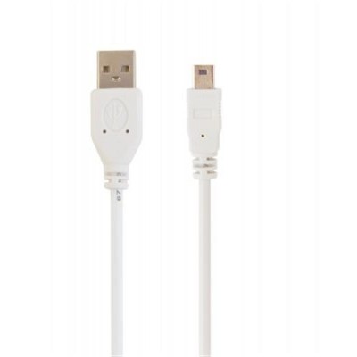 Купить ᐈ Кривой Рог ᐈ Низкая цена ᐈ Кабель Cablexpert USB - mini USB V 2.0 (M/M), 5 pin, 0.9 м, White (CC-USB2-AM5P-3)