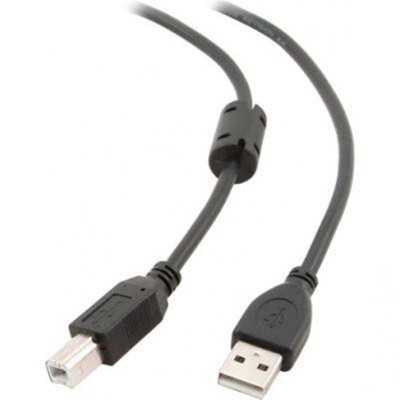 Купить ᐈ Кривой Рог ᐈ Низкая цена ᐈ Кабель Maxxter USB - USB Type-B V 2.0 (M/M), ферритовый фильтр, 1.8 м, черный (UF-AMBM-6)
