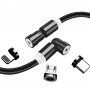 Купить ᐈ Кривой Рог ᐈ Низкая цена ᐈ Кабель ColorWay USB - Lightning + micro USB + USB Type-C (M/M), Magnetic Rotation 540°, 2.4 