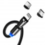 Купить ᐈ Кривой Рог ᐈ Низкая цена ᐈ Кабель ColorWay USB - Lightning + micro USB + USB Type-C (M/M), Magnetic Rotation 540°, 2.4 