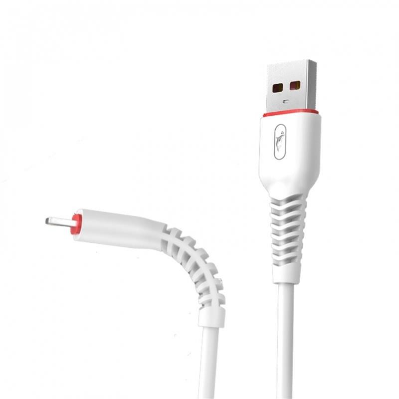 Купить ᐈ Кривой Рог ᐈ Низкая цена ᐈ Кабель SkyDolphin S54T Soft USB - USB Type-C (M/M), 1 м, White (USB-000431)
