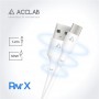 Купить ᐈ Кривой Рог ᐈ Низкая цена ᐈ Кабель ACCLAB PwrX USB - USB Type-C (M/M), 30 W, 1.2 м, White (1283126559532)