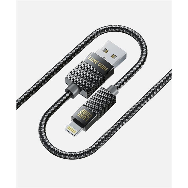 Купить ᐈ Кривой Рог ᐈ Низкая цена ᐈ Кабель Luxe Cube Premium USB - Lightning (M/M), 1 м, серый (9780201379648)