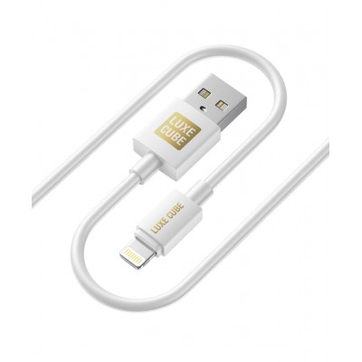 Купить ᐈ Кривой Рог ᐈ Низкая цена ᐈ Кабель Luxe Cube USB - Lightning (M/M), 3 А, 1 м, белый (7775557575228)