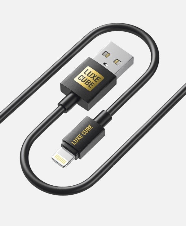 Купить ᐈ Кривой Рог ᐈ Низкая цена ᐈ Кабель Luxe Cube USB - Lightning (M/M), 3 А, 1 м, черный (7775557575211)