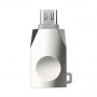 Купить ᐈ Кривой Рог ᐈ Низкая цена ᐈ Адаптер Hoco UA10 USB V 3.0 - micro USB (F/M), Silver (UA10S)