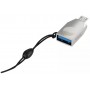 Купить ᐈ Кривой Рог ᐈ Низкая цена ᐈ Адаптер Hoco UA10 USB V 3.0 - micro USB (F/M), Silver (UA10S)