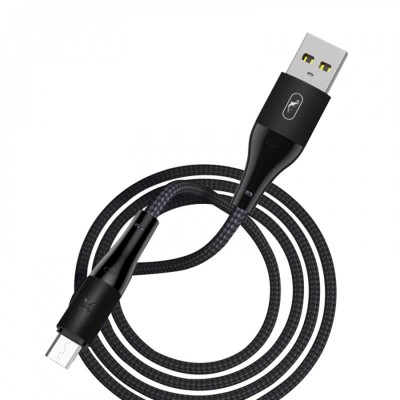 Купить ᐈ Кривой Рог ᐈ Низкая цена ᐈ Кабель SkyDolphin S49V LED Aluminium Alloy USB - micro USB (M/M), 1 м, Black (USB-000571)