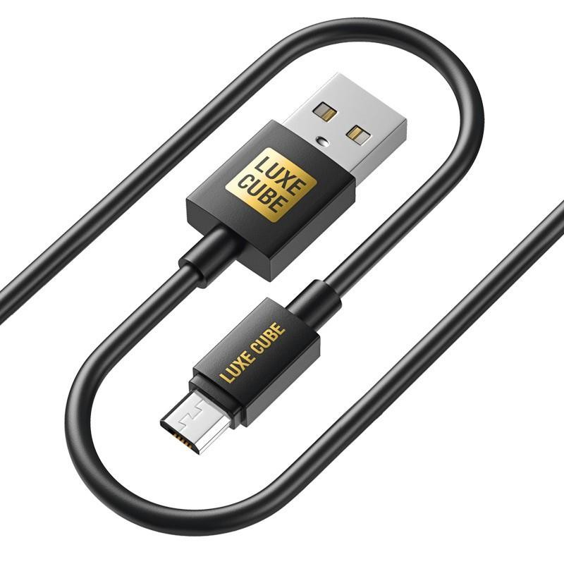 Купить ᐈ Кривой Рог ᐈ Низкая цена ᐈ Кабель Luxe Cube USB - micro USB (M/M), 3 А, 2 м, черный  (8886888698483)
