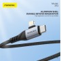 Купить ᐈ Кривой Рог ᐈ Низкая цена ᐈ Кабель Foneng X92 4-in-1 (60W) USB/USB-C - USB-C/Lightning, 1 м, Black (X92-CA-FIO)
